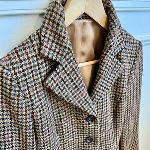 Hobbs 100% Wool Jacket Houndstooth Size Small (4-6)